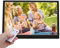 Electric Photo Frames 12/13/15/17 Inch, 1280x800P LED Backlight Metal Digital Picture Frame Video Player Calendar Alarm Clock Automatic On/Off Timer Support USB and HDMI(Size:13 inch,Color:black)