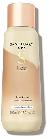 Sanctuary Spa Bubble Bath Schäumende Badewanne Einweichen, Badecreme, mit Weizenproteinen und Aloe Vera, vegan und tierversuchsfrei, 500 ml
