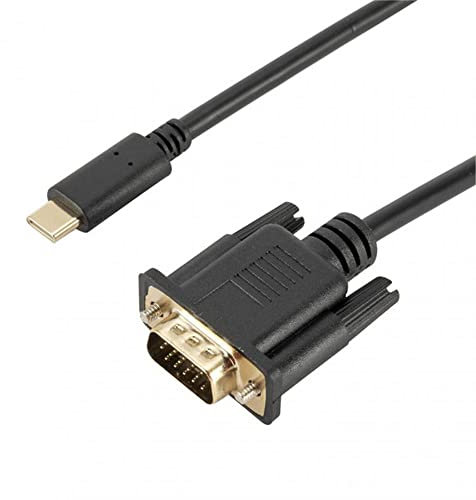 Elektronik-Technik USB-C Stecker > VGA Stecker Kabel Adapter USB C auf VGA Kabel USB Typ C Stecker > VGA Stecker, Adapterkabel, 1080p, für Computer, Monitor, Projektor, Fernseher (3 m)