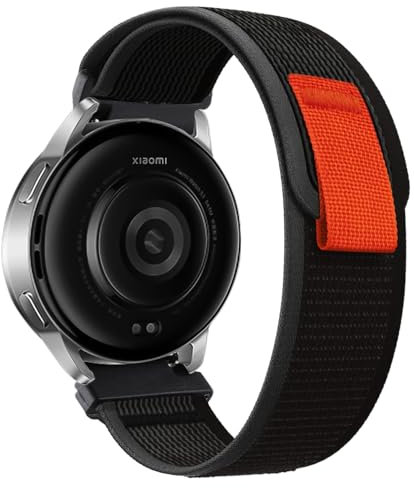 KeeFos 22MM Cinturino Trail Loop per Xiaomi Watch S3/Watch 2 Pro/Watch S1 Pro/Watch S1/Watch S1 Active, Nylon Elastico Cinturini Sportivo per Amazfit Bip 5/Amazfit GTR 4/Amazfit Balance - Nero/Grigio