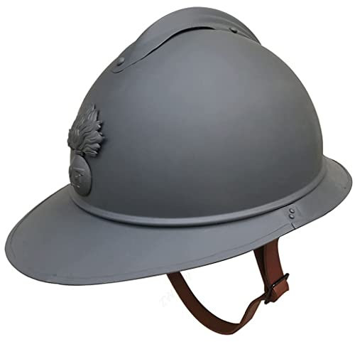 Frankreich M1915 Adrian Helm, Taktischer schneller Helm, Eisenhelm WW1 WW2 Retro French Army Vintage Helm Army Helm Reproduktion für Airsoft Paintball Outdoor-Sportarten