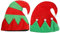 Beavorty Elfenmütze, 2 Stück Weihnachts-Elfenmütze, Weihnachtsmützen, rot-grüne Elfenmützen für Erwachsene und Kinder für die Weihnachtsfeier, Weihnachtsmütze, festliche Elfenmütze, Requisite