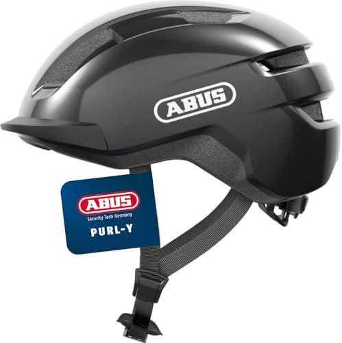 ABUS Fahrradhelm PURL-Y – geeignet für E-Bike und S-Pedelec – stylisher NTA-Schutzhelm für Erwachsene und Jugendliche – Dunkelgrau, Größe L