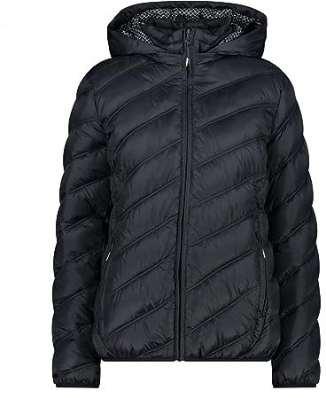 CMP W Jacket Snaps Hood Iv Grau - Daunen Wasserabweisende vielseitige Damen Isolationsjacke, Größe 36 - Farbe Antracite