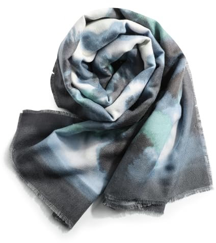 Superora Damen Schals Weiche Warm Stola Herbst Winter Gedruckt Langer Schal Scarf Print Multicolour Farbverlauf Muster 190cm*65cm