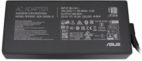 Asus 0A001-01210400 Original Chargeur 330 Watts pour ROG Strix Scar 18 G834JZ, 17 G733PZ, G733PY, G16 G614JZ, G18 G814JI