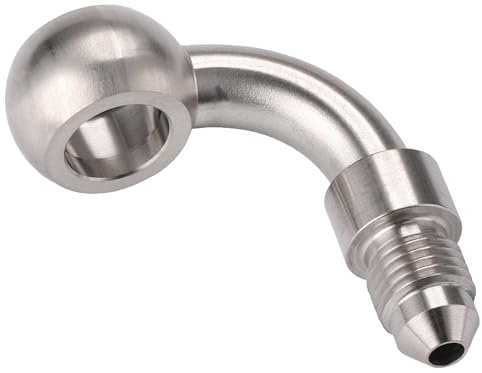 Podavelle 3AN Male to 10mm 3/8 Banjo 90 Degree Stainless Steel Brake Hose Fitting Adapter