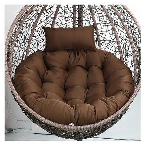 Yahbrra Kissen für Hängesessel Outdoor, Hängekorb Kissen, Ersatzpolster für Hängesessel, Sitzkissen Polster für Hängesessel (Color : Brown, Size : 105size (Diameter: 90cm))