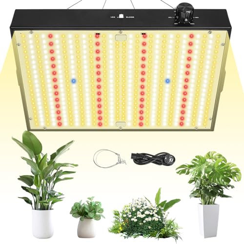 FIFlying LED Pflanzenlampe, 200W UV IR Vollspektrum Grow Lampe mit Dimmfunktion, LED Pflanzenlicht mit Daisy-Chain-Funktion, Grow Licht für Zimmerpflanzen, Gemüse, Blumen, Samen, Keimung, Blüte