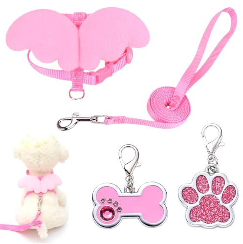 TYXHXTF Pettorina per Cani, No-Pull, Femminile, Pettorina Cane Taglia Piccola, Rosa