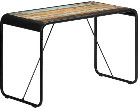 Gecheer Esstisch Esszimmertische Küchentisch Holztisch, Tisch Wohnzimmer, Büro Tisch, Schreibtisch, für Esszimmer, Küche, Industrie-Design, 118x60x76 cm Altholz Massiv