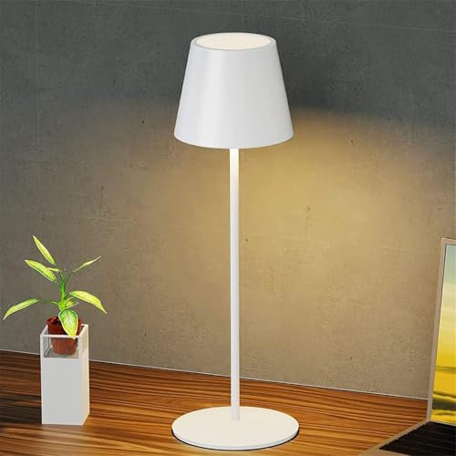 GEPROSMA Cordless Table Lamp Bedside Lamp Rechargeable Battery, Metal Modern Desk Lamp 15 38CM,3 Mode LED Touch Dimming,Portable Wireless Light for Kids Bedroom Living Room Kitchen Patio Outdoor