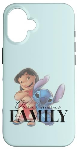 iPhone 16 Disney 100 Anniversary Lilo & Stitch D100 Quote ‘Ohana Case