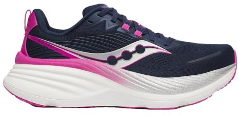 Saucony Damen Hurricane 24 Black Carbon - Black Carbon 37, 161 navy fuschia, 40.5 EU