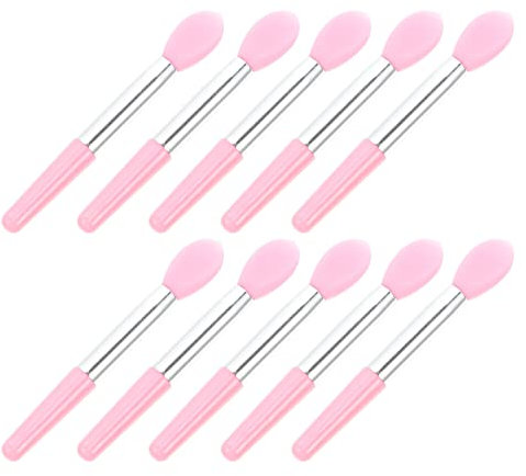 minkissy 10stücke Silikon Lippenpinsel Make-up Tool Lidschatten Pailletten Stift Komfortabler Griff Täglicher Gebrauch Nachfüllbar
