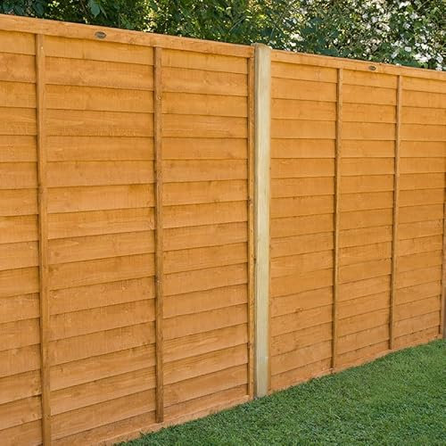 Forest Garden 6' x 6', Straight Cut Overlap Fence Panel (1.83m x 1.83m) (6x6)