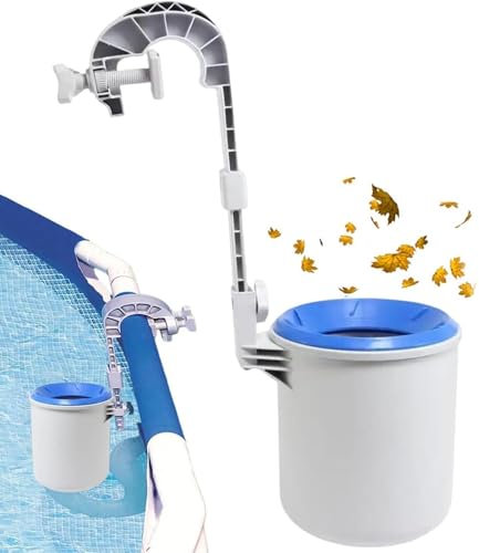XGHDPBM Écumoire de Piscine, Nettoyeur de Piscine Portable, écumoire de Piscine for piscines autoportantes, kit de Filet à déchets Mural for Bassin, Feuilles de débris, étang