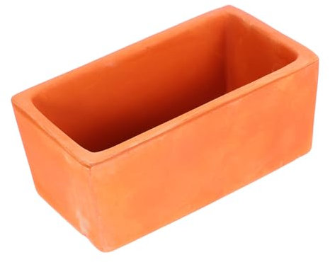 Abaodam Fioriera Rettangolare in Terracotta con Drenaggio Decorativo per Piante e Bonsai DIY Decorazione per Davanzale Piccolo Contenitore in Terracotta