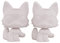 FFTYAOPB Mini Pet Shop 2pcs White Base,Custom White Mold Blank Base Wolf Cat DIY Design Paint Animals Figure Toys for Kids,Inspire Children's Imagination