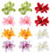 12 Pcs Flower Clips for Hair, Flower Hair Clips, Orchid Hair Clip for Various Hairstyles, Beautiful Hair Flowers for Any Occasion for Girls,women (6 Colors)