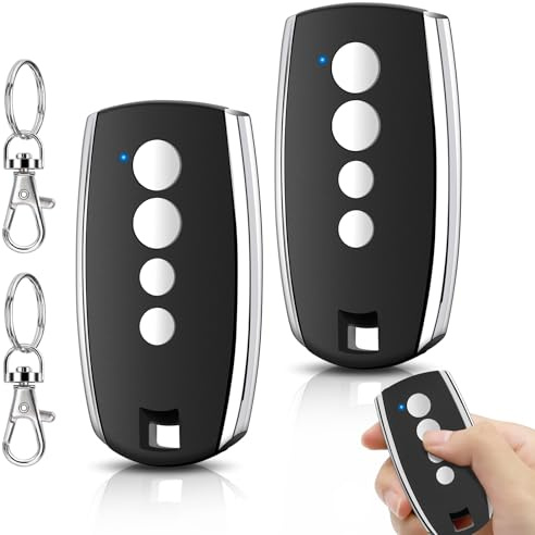 433 MHz Telecomando per Cancello Compatibile con King Gates, 4 Canali Compatibile con King Gates STYLO 4K, STYLO 2K, STYLO, Telecomando di Ricambio per Porta di Garage 433Mhz, 2 Pezzi