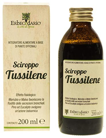 Sciroppo Tussilene, sciroppo balsamico per adulti e bambini, sciroppo con propoli e pino silvestre che favorisce la fluidità delle secrezioni bronchiali, 1 Flacone da 200ml