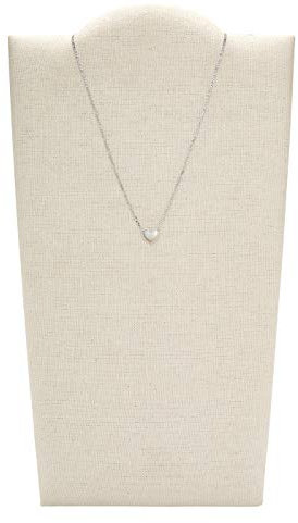 Fossil Damen Halskette Heart Perlmutt Sterlingsilber, JFS00444040