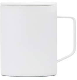 Mizu - Camp Cup | 400 ml Doppelwandiger Edelstahl vakuumisoliert | Trinkdeckel | mehrere Farben | BPA-frei, weiß