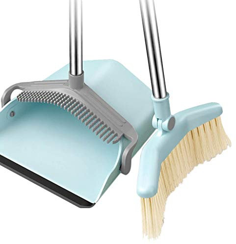 NLIAN- Besen Und Kehrschaufel Set, Stand Up Brush Und Dust Pan Combo for Die Aufrechte Reinigung Entfernen Sie Haare Mit Dem Eingebauten Wisp Scraper Kitchen Outdoor Floor Clean Supplies
