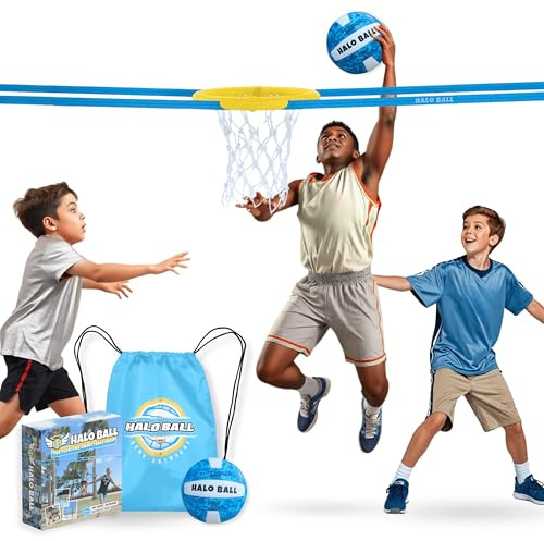 Halo Ball Panier de Basket-Ball Portable avec Hauteur réglable – Jouez à Un Jeu Flottant en Plein air à la Plage, pelouse, Jardin, Piscine, Herbe – Nouveau Sport pour garçons, Filles, Famille