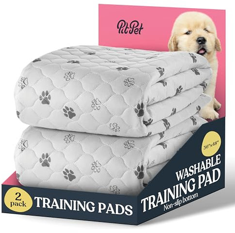 Schnell trocknende waschbare UrinPads für Hunde – 2erPack überlegene wiederverwendbare Welpenunterlagen HaustierTrainingspads – 100% wasserdichtes HundeUrinPad schützt vor Auslaufen von Urin,