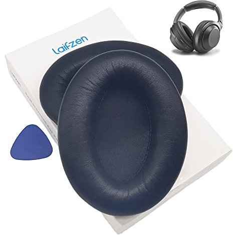 Lambskin XM3 Ohrpolster für Sony WH-1000XM3 Kopfhörer, Ersatz 1000 XM 3, echtes Schaffell, Ohrpolster, Ohrenschützer, Bezüge (schwarz)