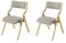 SoBuy FST40-HGx2 Lote de 2 Sillas de Madera Silla Plegable Silla de Cocina Silla de Comedor Gris 48 x 58 x 78 cm ES