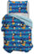 Mickey Mouse Bettwäsche-Set für Einzelbett, Baumwolle, Blau, Bettbezug 155 x 200 cm, Kissenbezug 50 x 80 cm, Disney, 100% Baumwolle, offizielles Produkt