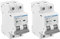 Heschen Lot de 2 disjoncteurs miniatures DC HSB6C-DC, 2 pôles, DC500V 25A, Disjoncteur de puissance photovoltaïque, pour système photovoltaïque solaire, panneaux solaires, système de treillis (25A)