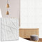 NOVECRAFTO Geometric Effect 3D Wall Panel - 10 Sheets Covering 2.5 sqm | 26.91 sqf Interior Cladding Set | 3D Wall Tiles Geometric Line Design in Matt White - Each Panel Size 19.6 x 19.6