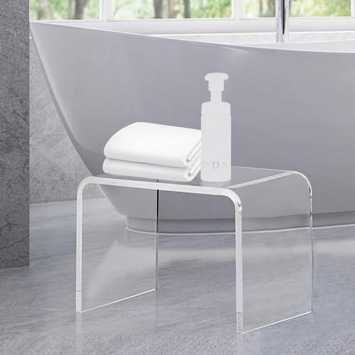 Sgabello da doccia in acrilico, moderno, per bagno, bagno, soggiorno, angolo cottura