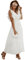 HEYPORK Damen Frühling Sommer Kleider Bequem Lässig Kleid Mode Elegant Röcke Frauen Temperament Langes Kleid Geraffte Ärmel Chiffon Faltenrock Feste Farbe Kleider(Weiß, L)