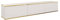 MOEBLO TV-Board Dayn RTV (Lowboard Fernsehtisch TV Bank TV Tisch Fernseher Tisch TV Möbel, RTV-Schrank mit goldenen Einsätzen Hängend), (HxBxT):30x135/175x32cm (Weiß, 175x30x32 cm)
