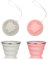 Silicone Bicchiere Pieghevole con coperchio in plastica, 2 Pezzi Bicchiere Portatile, Bicchieri Richiudibili da Viaggio, Riutilizzabile, Ideale per Picnic, Campeggio, Escursionismo e Viaggi 180ml