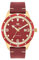 Rhodenwald & Söhne Herren Uhr analog Quarzwerk Quarzuhr mit Echtleder Armband rot rot 10010454