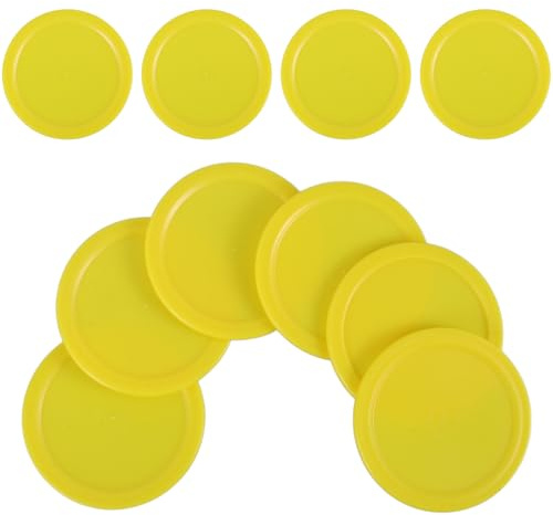 ULTECHNOVO 10 Stück Teiliges Desktop Eishockey Pucks aus Kunststoff Glatte Oberfläche Langlebig Vielseitig für Anfänger und Fortgeschrittene Geeignet Zubehör für Tischhockeyspiele
