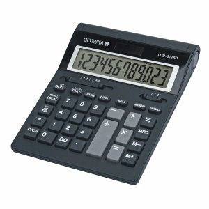 Olympia Tischrechner LCD-612 SD 12-stellig Batterie/Solar-Betrieb schwarz