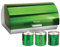 SQ Professional Gems Metallic Bread Bin and Canisters Emerald Green, 43.2x28.2x19 cm