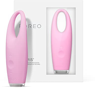 FOREO IRIS Eye Massager Dark Circle Remover & Eyebag Remover Eye Depuffer Anti Aging Increases Absorption of Eye Mask Essences| Waterproof 2-year Warranty Pearl Pink