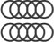 sourcing map 10Stk Metrische Nitrilkautschuk O-Ringe Dichtung Dichtungsring Dichtungen 34mm AD 27mm ID 3,5mm Breite