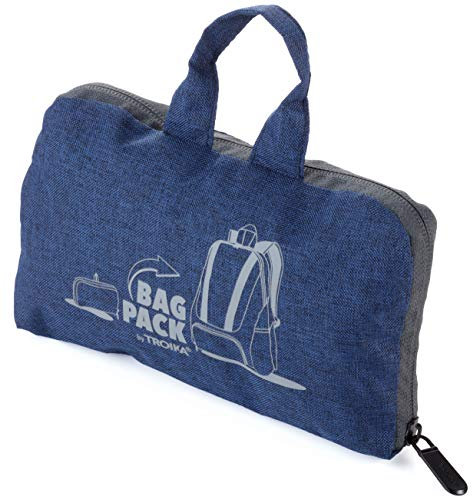 Troika Rucksack faltbar (platzsparend im Außenfach verstaubar)