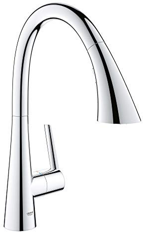 GROHE 32298003 Zedra Robinet de Cuisine à poignée Unique, Starlight Chrome