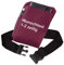 freitex Kellnertasche individuell bedruckt. Personalisiert mit Text 1-2-zeilig (Bordeaux, Mit Gürtel)