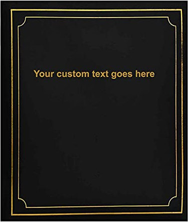 Arpan Extra-Large 3-Ring Binder Self Adhesive Padded Personalised Text Photo Album 20/Sheets 40/Sides (Black)